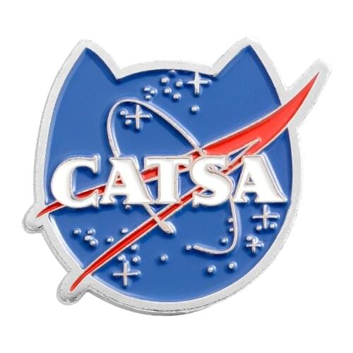 CATSA Lapel Pin Enamel Brooches Cartoon Cats Planet Pin for Clothes Backpack Badges Animal Jewelry Gift For Friends Kids