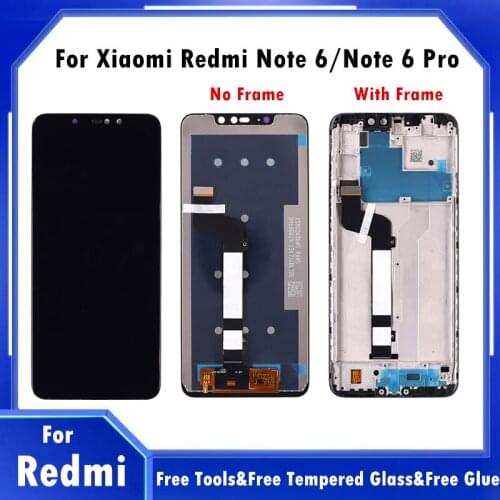 6.26" For Xiaomi Redmi Note 6 Pro Display Screen Assembly With Frame For Redmi Note 6Pro LCD Touch Screen Digitizer Replacement
