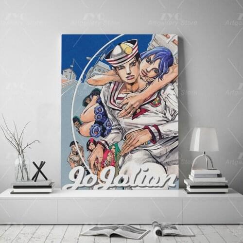 Home Decor Prints JoJolion Painting Picture Jojo S Bizarre Wall Art HD Comic Role Modular Canvas Poster Bedside Background Frame