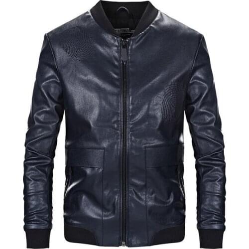 Genuine Jacket Men Motorcycle Spring Autumn Cowhide Slim Stand Collar Male Basic Mens Casual Real Leather Coat Clothes