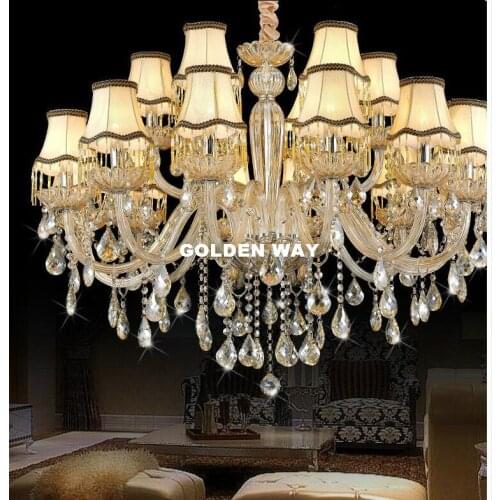 Modern Chandelier Lights Bedroom Living Room Cognac Hanging Lamps Crystal Lusters de cristal Chandelier Lighting Crystal Fixture