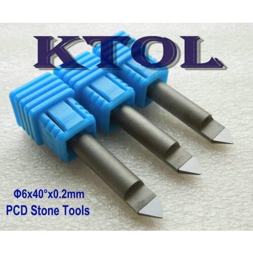MOST Use 40 Angle 0.2mm Double-Edged PCD Mill Cutter Stone Tools Carving Bits,CNC Diamond Tools for Stone Carving Granite Tile