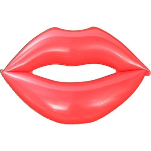 Inflatable Funny Glitters Lips Pool Float Raft Swimming Ring Floating Circle Lounge Hammock for Adult Kids Beach Toys