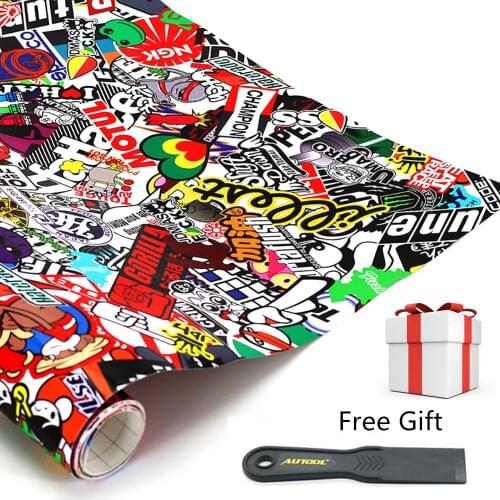 152cm x 50cm 60"x20" Car Sticker And Decals JDM Cartoon Graffiti Car Styling Auto Accessories For Car Motorcycle Bike Laptop