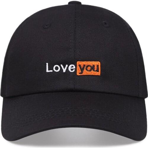 2021 Newest LOVE YOU Baseball Cap Four Seasons Outdoor Sun Cap Cotton Snapback Women Men Embroidery Dad Hat