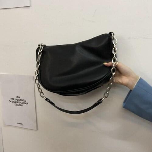 Chain New PU Leather Corssbody Bags For Women 2020 Fashion Small Solid Color Handbags Lady Shoulder Messenger Bag Travel Totes
