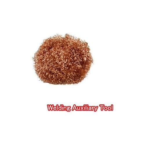 Wholesale 1Pc Reuseable Soldering Solder Iron Tip Cleaner Steel Cleaning Wire Sponge Ball Soldering Accessory