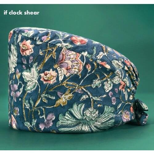 Printed surgical caps for long hair medical scrub cap Washable Cotton Scrub Caps beauty veterinary lab hat nurse accessories