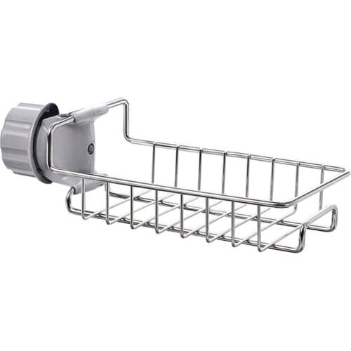 Stainless Steel Sink Hanging Storage Rack Holder Faucet Clip Bathroom Kitchen Dishcloth Clip Shelf Drain Dry Towel