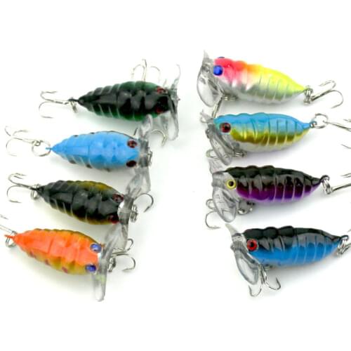 Fishing Insect Bait Lure Artificial Cicada Insects Popper Lures For Freshwater Bass Grass Carp Snakehead