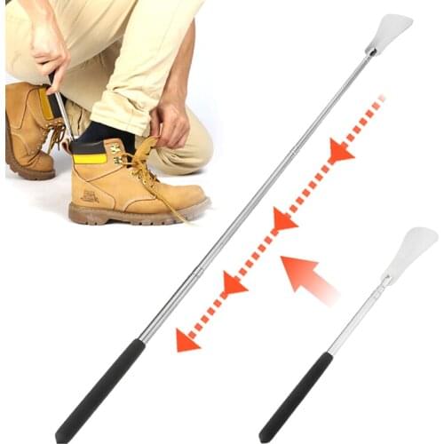 Adjustable Handle Shoe Horn Professional Stainless Steel Metal Shoehorn