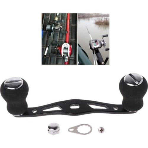 Fishing Handle Reel Double Knob Replacement Baitcasting Accessory Aluminum Alloy