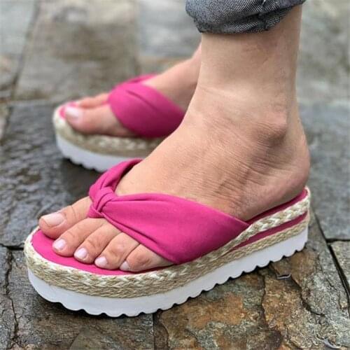 Womens Platform Cross Band Slides Summer Causal Sandals Woman Soft PU Leather Flat Shoes Plus Size 35-43 Female Slippers