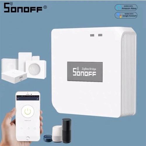 Sonoff Zigbee Bridge With The Use Of Sonoff ZB Mini Smart Home Wireless Remote Control Works With Alexa Google Home eWelink APP