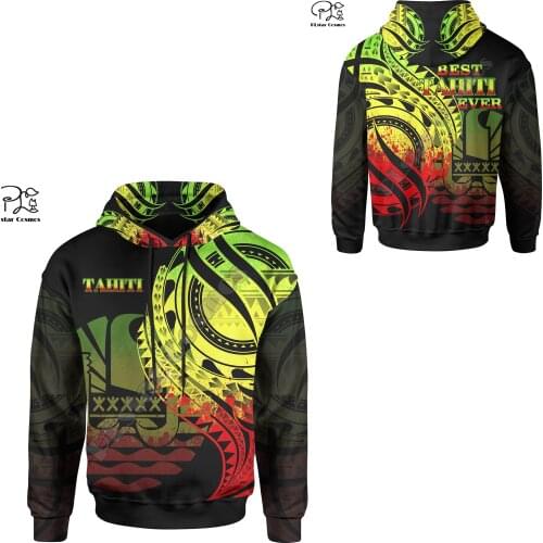 NewFashion French Polynesia Art Tahiti Country Flag Tribal Culture Retro Tracksuit 3DPrint Men/Women Autumn Colorful Hoodies B11