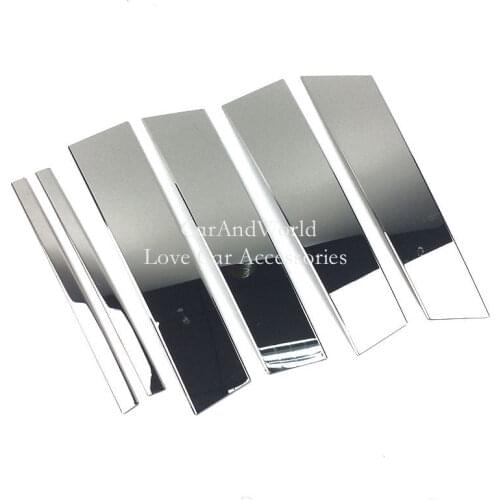For Kia Sportage R 2011-2022 Stainless Steel Car Door Window Pillar B/C Post Column Cover Trims Sticker External Accessories