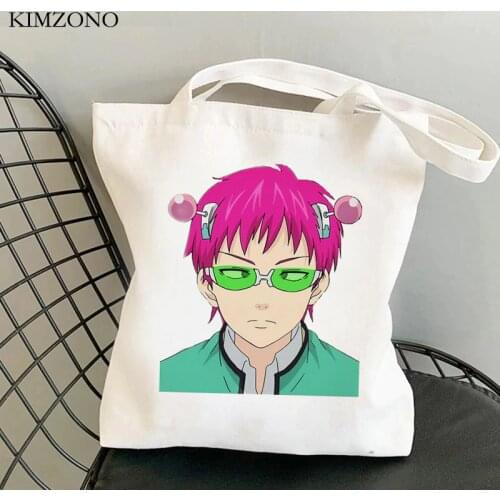 Saiki k shopping bag tote recycle bag jute bag cotton canvas bolsa bag foldable bolsas reutilizables grab