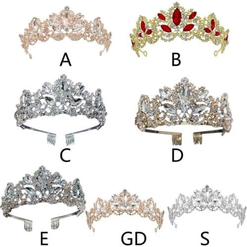 Bridal Wedding Tiara Crown Luxurious Faux Crystal Rhinestone Costume Party Hair Accessories Birthday Prom Headpiece