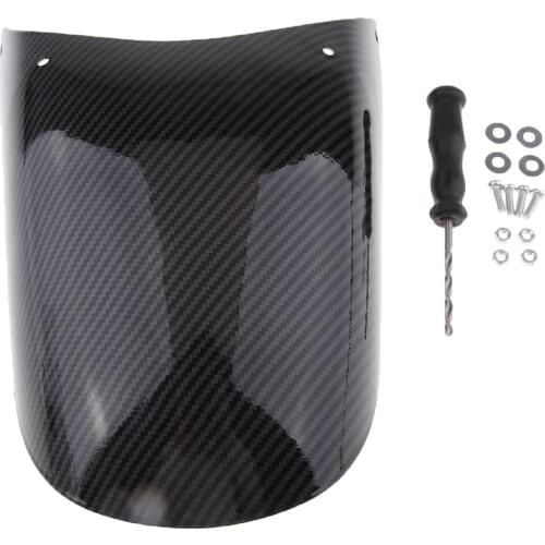 1 Set Motorcycle Front Fender Extender Motorbike Carbon Fiber Front Fender Wheel Mudguard Extension Universal For Motorcycle