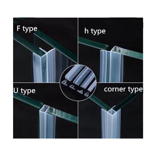 2M/5M F U h Corner Shape Door Weather Strip Silicone Rubber Window Sealing For Shower Room Soundproof Accessories 6/8/10/12mm