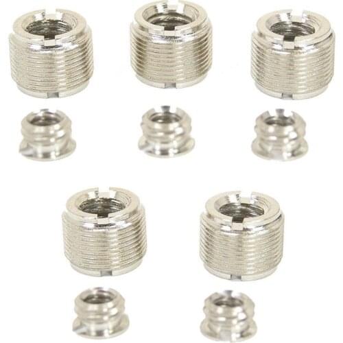 1/4" to 3/8" Screw Adapter with Interior 1/4" Reducer Bushing. Conversion Screw