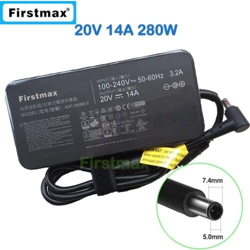Laptop charger 20V 14A 280W ac adapter for MSI GE75 8SF 8SG 9SF 9SG MS-17E2 GL63 8SFK GP75 9SF power supply