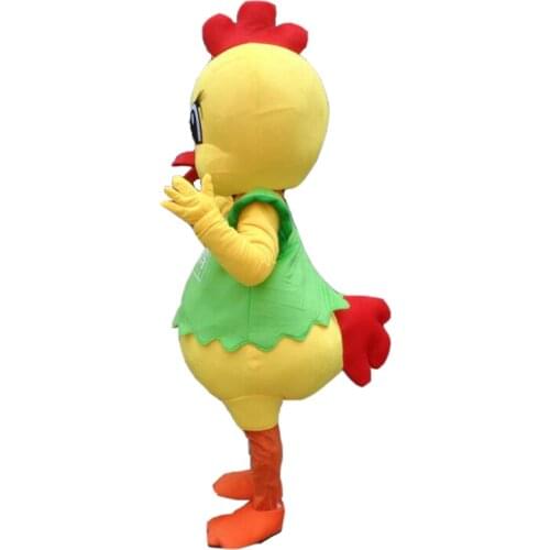 Yellow Chick Custom Mascot Costume Adult Cartoon Animal Cosplay Costume With Fan For Commercial Advertising promotion