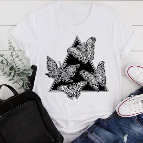 Women Clothes Cartoon Butterfly Trend 90s Casual Summer Print Fashion Tshirt Female Short Sleeve Tee Top Graphic T-shirt