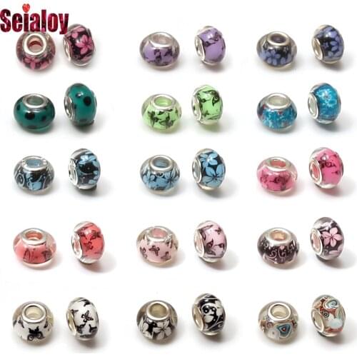 2Pcs Butterfly Crystal Beaded Charm Fit Original Brands Bracelet Bangle Accessories Beads Girl kids Jewelry Charm Necklace Gift