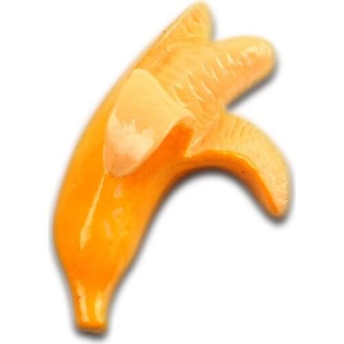 20Pcs Yellow Resin Banana Decoration Crafts Flatback Cabochon Kawaii DIY Embellishments For Scrapbooking Accessories