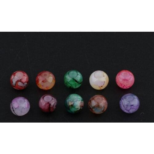 200Pcs Glass Loose Beads Charms Spacer Beads Fits Bracelet, Jewelry Makings