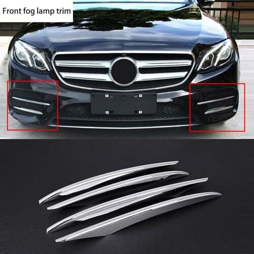 4pcs Car Front Fog Lamp Trim ABS Carbon Fiber Pattern Silver Red Color Trim Portable Pasting Auto Interior Decor Accessories