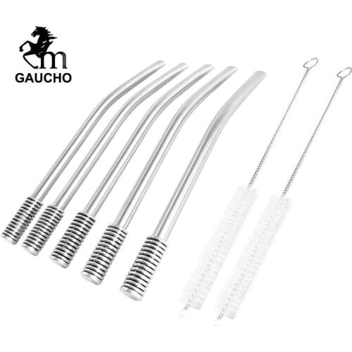 1 PC/Lot Gaucho Yerba Mate Bombilla Stainless Steel Removable Filter Straw Drink Smooth With Brush Easy Cleaning Hot Sale