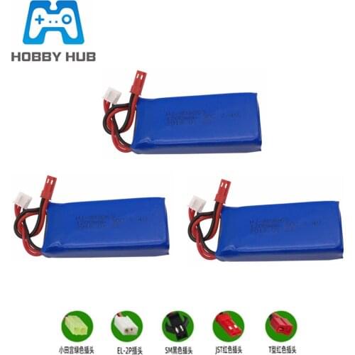 7.4V 1200mAh Lipo Battery For YiZhan Tarantula X6 MJX X101 X102h X1Brushless H16 WLtoys V353 V333 V323 V666 V262 RC drone Parts