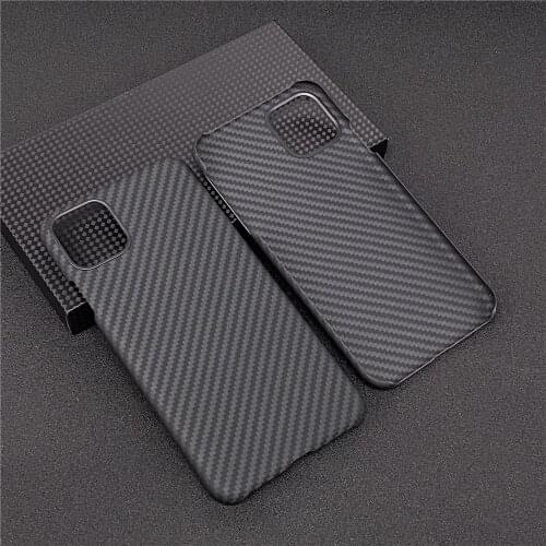Real Carbon Fiber Lens Protection Phone Case for Apple iPhone 11Pro 11 Pro Max Carbon Fiber Hard Cover Cases