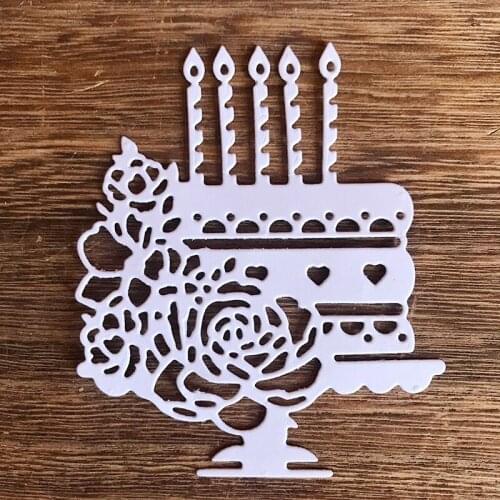 Flower Cake Metal Cutting Die Customized Birthday Cake Scrapbooking DIY Carbon Sharp Book Photo Album Art Card Dies Cut