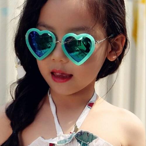 Children Heart Sunglasses Cute Radiation protection Sunglasses UV400 Sport Sun Glasses For Baby Girls Boys Glasses Oculos