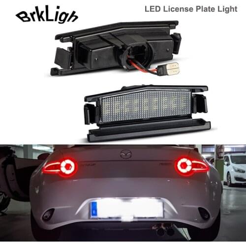 For Mazda 2 Mx-5 Miate 2016-2021 Car LED License Plate Lights Rear Number Lamps Error Free Canbus 18smd White Auto Accessories