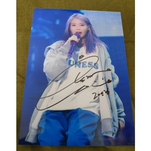 Hand signed IU Lee Ji Eun autographed photo 5*7 inches K-POP 072021B