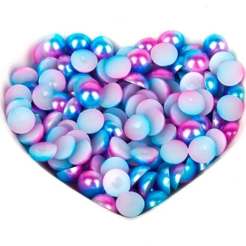 New sale Half Round Imitation Pearls Flatback Scrapbook Beads DIY For Garment/Phone Case/Nail Making Sewing Accessories