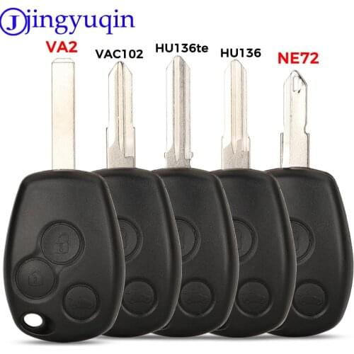 Jingyuqin 3 Buttons Replacement Remote Key Shell Cover FOB Case for Renault Logan Sandero Clio Fluence Vivaro Master Traff