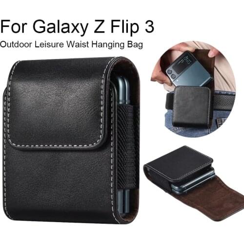 Mobile Phone Case Leather Bag For Samsung Note 20 Ultra S20 A51 A21 Outdoor Leisure Waist Hanging Bag For Xiaomi 10 Wallet Cover