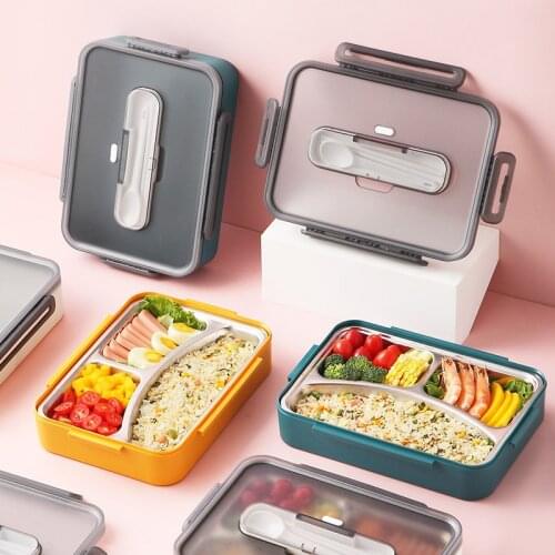 304 Stainless Steel Lunch Box Office Worker Student Heat Preservation Large Capacity Lunch Box Microwave Heated Storage Breakfas
