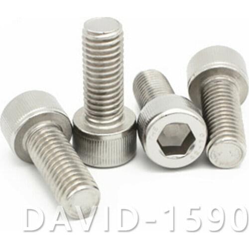 M7 Allen Screw Hex Socket Bolt Cap Head Screws White 12.9 Steel DIN912 Select Length 10 - 40mm