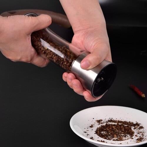 Stainless Steel Salt and Pepper Mill Manual Food Herb Grinder Spice Jar Containers Kitchen Accessories Cooking Grinding Tool