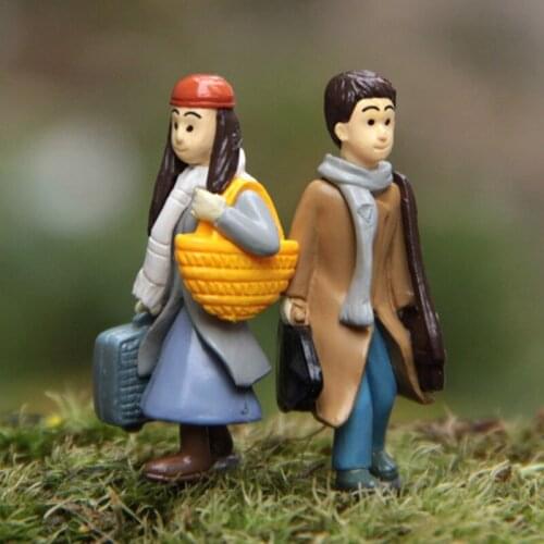 Mini Couples Dolls Fairy Garden Miniatures DIY Micro Landscape Decor Dollhouse Action Figures Figurine vintage home decor