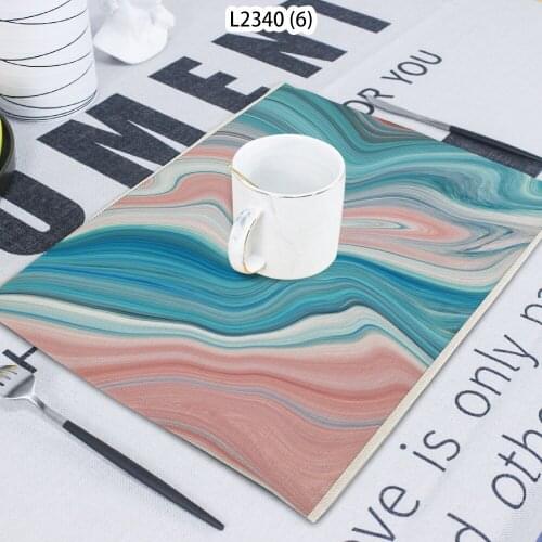 Marble Strip Printed Napkin Cloth Household Table Decoration Table Mat Untersetzer Table Tea Towel Coaster 42*32 Servilletas