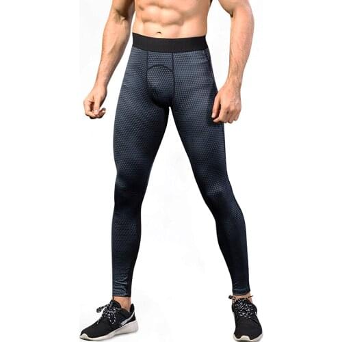 Men Running Tights 3D Printing Sport Leggings Compression Underwear Quick-drying Pants Jogging Fitness Gym Trousers MMA