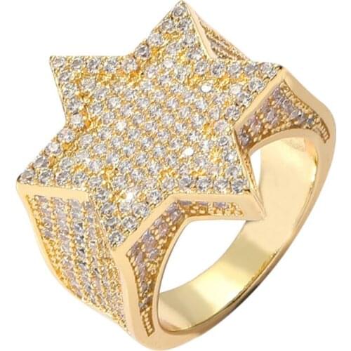 New Hip Hop Couple Jewelry Luxury AAA Cubic Zircon Loop Men Women Rings Party For Gift