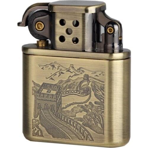 The Great Wall Pure Copper High-end Boutique Kerosene Lighter Smoking Accessories Gadgets for Men Regalos Para Hombre Originales